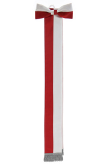 Schärpe weiß Rot 15cm WSTA2-BC-S