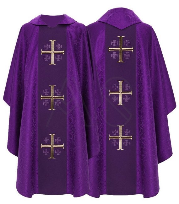 Chasuble gothique "Croix de Jérusalem" 723-K25