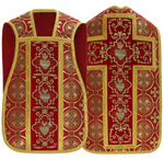 Chasuble romaine "Coeur de Jésus, Marie, Joseph" R822-AGC8